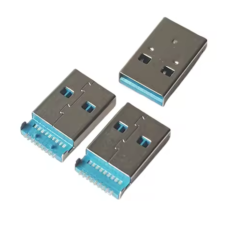 5PCS USB 3.0 A Type Male Plug Connector High-speed Data Transmission USB 3.0 Jack Charging Socket So