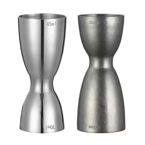30ml 45ml Cocktail Jigger Bar Measuring Jigger Stainless Steel