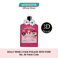 DOLLY WINK Eyelash With Fixer 34 Fresh Cute 2s
