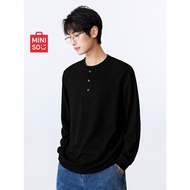 Famous Product Long-Sleeved t-Shirt Men 2026 New Style Spring Heavy Waffle Henry Shirt High-Quality 