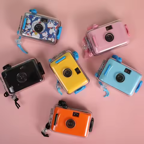 Fashion 35MM Film Retro Film Camera Manual Children's Point-And-Shoot Camera Diving Student Film Cam