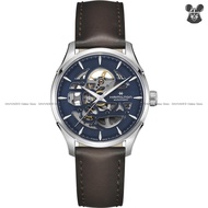 HAMILTON H42535541 Men's Analog Watch JAZZMASTER SKELETON Automatic 40mm Brown Leather Strap Blue Di