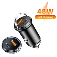 Twitch 48W A+C Car Charger USB Socket Type C Super Fast Charging With Light Car Phone Charger Adapte