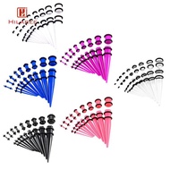 [UsusexaMY] 18 Pieces Punk Ear Plug Tapers Kit Stretching Expander Stretchers Gauges 14g-00g