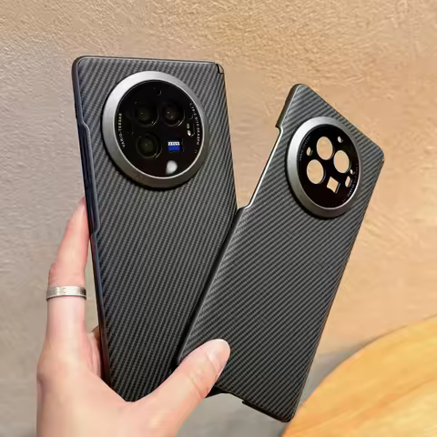 Carbon Fiber Texture Folding Hinge Case for Vivo X Fold 3 Pro Ultra Thin Skin Friendly Frosted Shock