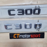 CT Concept Mercedes-Benz C300 Black Chrome Rear Back Emblem Logo Belakang [Ready Stock] [Local Selle