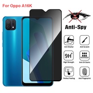 For Oppo A16K Anti Spy Privacy Tempered Glass Screen Protector Compatible For OppoA16K Full Cover Sc