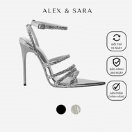 Giày cao gót nữ Eirian Heels màu bạc đính đá nhập cao cấp sang trọng đẳng cấp cho nàng ALEX & SARA |