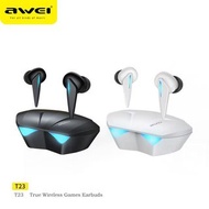 AWEI T23 藍芽耳機 電競藍芽耳機 遊戲同步 智能指紋觸控 防水防汗