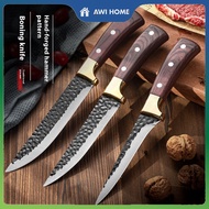 【AWI HOME】Kitchen Knife Copper Head Forging Hammer Pattern Super Sharp Butcher Knife Boning Knife Pi