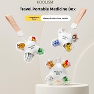 KOOLISM Weekly Pill Box, Waterproof Portable Travel Pill Case, Pill Box Splitters Convenient Transpa
