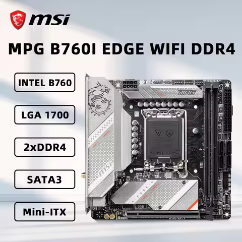 MSI MPG B760I EDGE WIFI DDR4 Motherboard Support 14900KF 13900K 12900K 12600K 12400F 12100F CPU DDR5