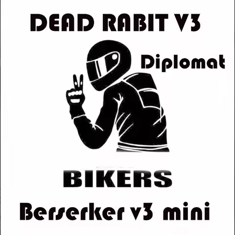 DIY motorcycle parts 3D Biker Sticker for Diplomat DEAD RABIT V3 Dvarw mtl fl cl On Car Motorcycle S