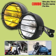 16cm headlight Combo with built-in iron cover to protect the headlight and pat set to attach the lig