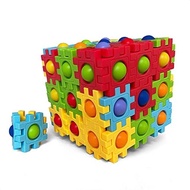 Two-In-One Bubble Building Blocks Bubble Puzzle 48 Piece Puzzle STEM Toys Suitable for 4 Years Old 5