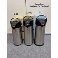 2.2L 2.5L 3L Stainless Steel & Glass Air Pump Pot Hot Cold Water Flask Dispenser Filter Airpot 保温瓶 热