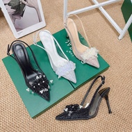 New BKL4 pointed toe high heels in metallic leather, 7cm 9cm high heel