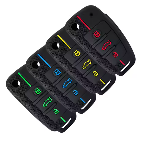New Silicone Key Case Cover Shell for Audi A4 B7 A6 C6 4f 8v A3 8p A1 A3 Remote Key Holder Jacket Ac