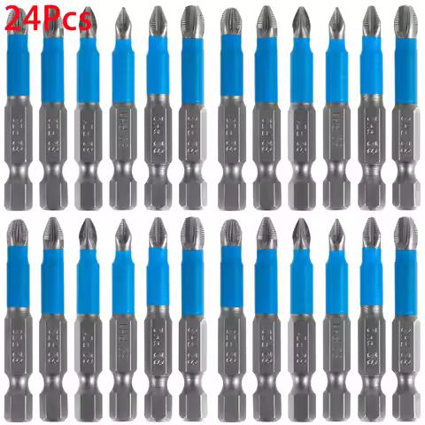 20Pcs Screwdriver Bits 1/4 Inch Hex Shank Magnetic Cross Screw Head Electric Tip Impact Driver Bit S