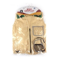 [tenlzsp0bc] Kids explorer & Hat Explorer Costume Adventurer Cosplay Dressup Boys, Girls 3 4 5 6 Yea