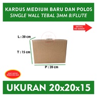 Plain Corrugated Cardboard Box 20x20x15