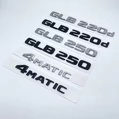 2017 Black Silver Letters Emblem Badge for Mercedes Benz W247 GLB220d GLB250 4Matic Car Styling Trun