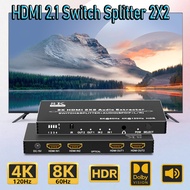 HDMI 2.1 Splitter with Audio 4K 120Hz HDMI 2.1 Audio extractor Splitter 8K 60Hz HDMI 2.1 Switch Splitter for PS5 Xbox Series X