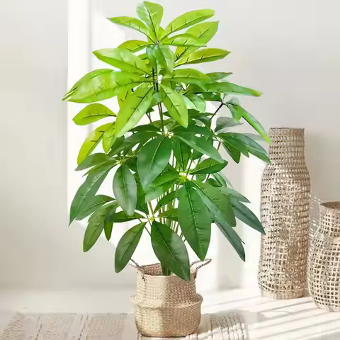 74cm/29.5in Artificial Money Tree Monstera Deliciosa Fake Plant Decoration Holiday Home Office Decor
