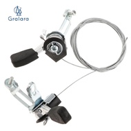 [nvnrbso] 1 Pair 3x6/3x7 Speed Thumb-tap Bike Shifter Levers Derailleur Parts Argenteo
