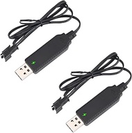 2pcs Charger for Bubble Machine Gun, 3.7V SM-2P USB Cable with Indicator Light Compatible with Bubbl