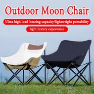 Low Price Sale✨Outdoor Folding Chair Camping Chair High Back Arc Chair Moon Chair Portable Camping E