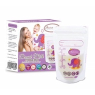 AUTUMNZ - DOUBLE ZIPLOCK BREASTMILK STORAGE BAG 3.5OZ (28 BAGS) (ELLIE ELEPHANT)