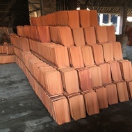 Genteng plentong super tanah liat warna merah natural dekorasi rumah atap modern