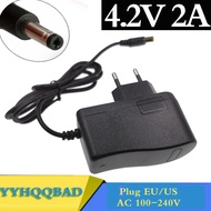 4.2V 2A 18650 Lithium Battery Charger 1S 18650 battery Portable Wall Charger DC 5.5 * 2.1 MM