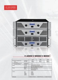 พาวเวอร์แอมป์ เครื่องขยายเสียง Power Amplifier HotRock รุ่น V-2000  V-4000 V-8000
