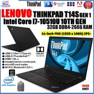 Lenovo ThinkPad T14 (Gen 1) INTEL CORE i5-10TH GEN ) INTEL CORE i7-10TH GEN 16GB DDR4, 512GB NVMe SS