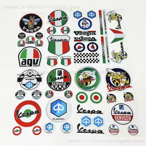 Motorcycle Sticker Helmet Fuel Tank Body Rear Reflective Sticker Bee Suitable for Vespa Decoration