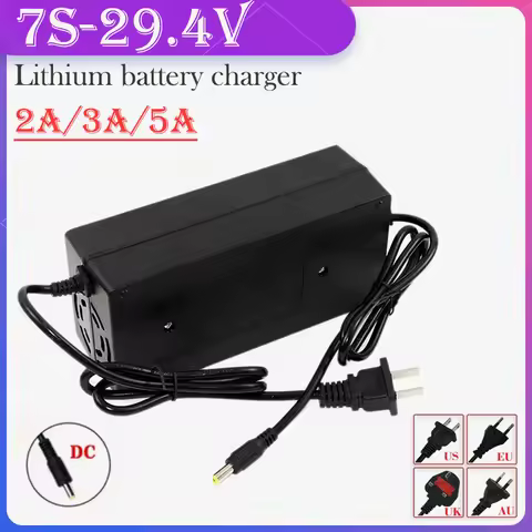 29.4 V 2A 3A 5A 18650 21700 Lithium battery Pack Charger 7S tring Constant current constant voltage