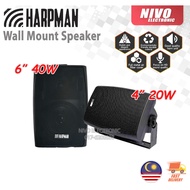 1pc Harpman PA Wall Mount Box Speaker 4" 20W/ 6" 40W Public Address Speaker