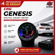 PEMASANGAN DI KEDAI | CAG Genesis Digital Smart Meter OBD2 Plug & Play TFT LCD Car Gauge Real Time U