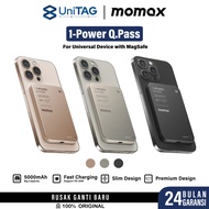 Momax Powerbank 1-Power Q.Pass CCC Magsafe 5000mAh Wireless Fast Charging Qi2 for iPhone 15W PD 20W