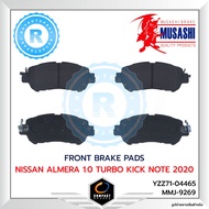 BRAKE Pad FRONT NISSAN ALMERA 1.0 TURBO KICK NOTE 2020 MUSASHI MMJ-9269 PADS