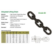 G80 Alloy Steel Lifting Chain ( Safety Factor -: 4:1 )