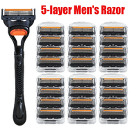 4/12/24 Pcs 5-layer Mens Razor Fusion Pro Power Shaving Shaver Male Face Beard Hair Trimmer 5 Layer
