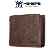 MENSPE Men’s Wallet Short Wallet Soft PU Wallet Multi-card Pocket Wallet Large-Capacity Wallet Fashi