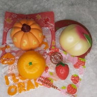 Squishy Licensed Kiibru Pumpkin iBloom Fruits Fruit I Love Strawberry Peach Orange Strawberry Orange