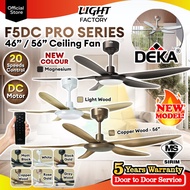 🔥UPGRADED F5DC🔥DEKA F5DC PRO 56" Baby Fan 46" 5 Blade DC Motor 20 Speeds Remote Control Ceiling Fan 