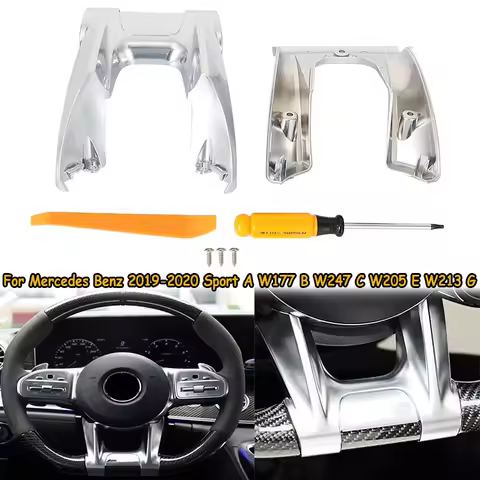 Car Steering Flat Wheel Lower Trim Cover For Mercedes Benz AMG 2019-2020 Sport A W177 B W247 C W205 