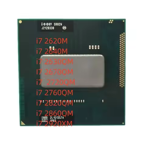 i7-2620M 2640M 2630QM 2670QM 2720QM i7 2760QM i7-2820QM 2860QM 2920XM notebook CPU