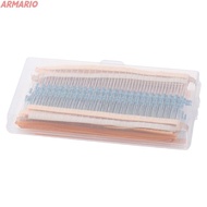 ARMARIO 525pcs Resistors Assortment Kit, 0.25W 17 Values Resistor Kit, 1% Tolerance 0 Ohm-1M Ohm 1/4
